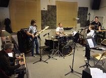 Rehearsing in Norway with a fantastic band of musicians, The Clutterbillies